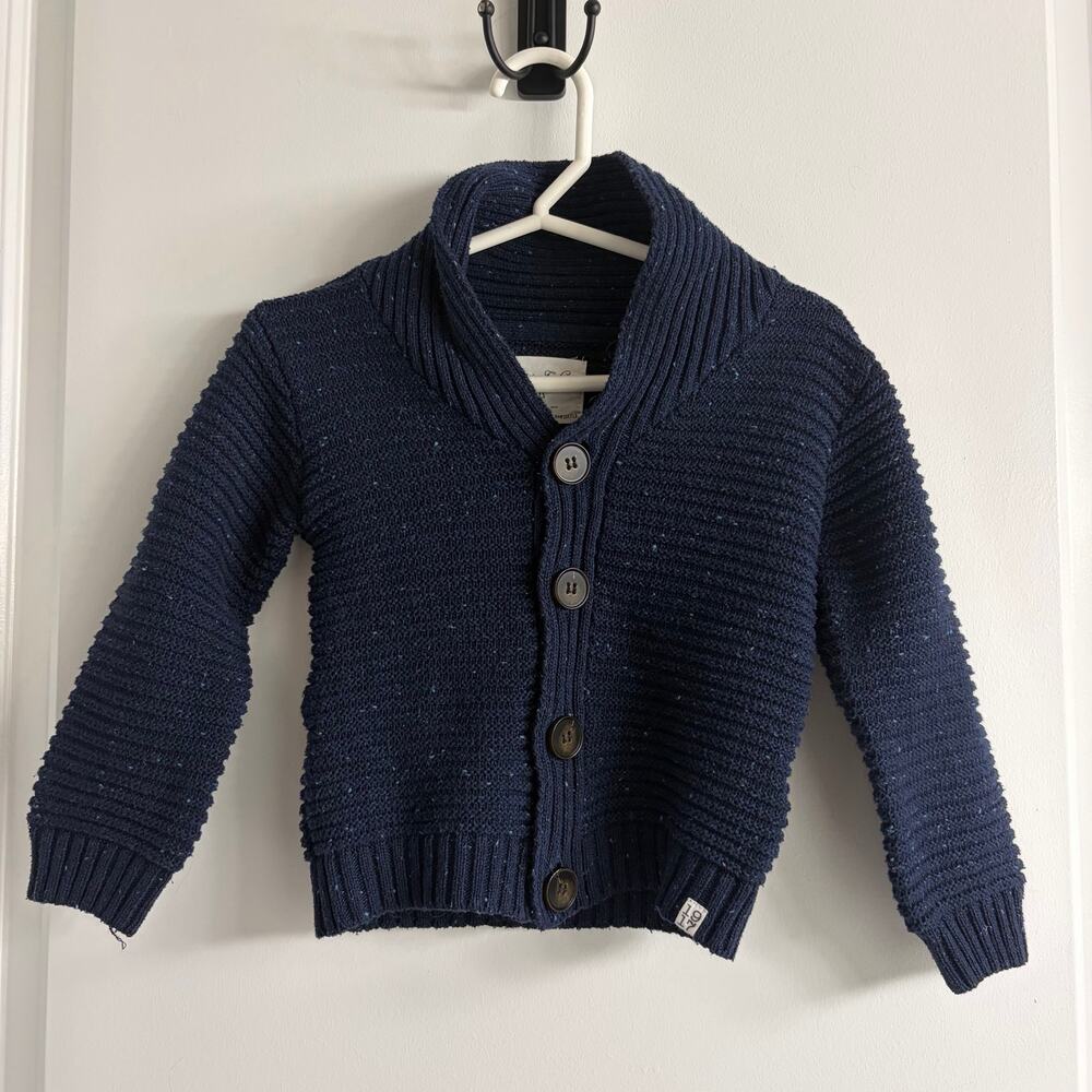 Knit Cardigan Boys 6–9 Months Navy Button Sweater